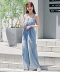 Kastane(カスタネ) 【低身長サイズ/2サイズ展開/WEB限定】デニムベアサロペット