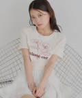 Chico(チコ) 【5色展開】フラワー刺繍チビT