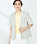 NOLLEY'S(ノーリーズ) 《セットアップ対応》ウォッシャブルツイル半袖ジャケット