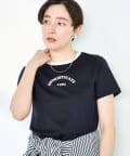 NOLLEY'S(ノーリーズ) シルケット天竺衿配色ロゴTシャツ