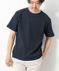 NOLLEY'S(ノーリーズ) 【IRM】《吸水速乾/UVカット》ワッフルフェイクレイヤードTee