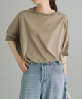 PUAL CE CIN(ピュアルセシン) 両面シルケットリブ袖Tシャツ