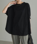PUAL CE CIN(ピュアルセシン) 両面シルケットリブ袖Tシャツ
