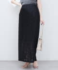 natural couture(ナチュラルクチュール) 【WEB限定】花柄レースややAラインスカート