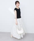 natural couture(ナチュラルクチュール) ニット×チュールドッキングワンピース