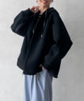 Chez toi(シェトワ) モスダンボール中綿切替フードジャケット