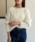 Chez toi(シェトワ) ラメフェザーモールネッププルオーバー