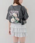 NICE CLAUP / OLIVE des OLIVE OUTLET(ナイスクラップ  / オリーブ デ オリーブ アウトレット) 【RMAF】お花ピグメントBIGTシャツ