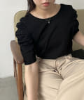 CAPRICIEUX LE'MAGE(カプリシュレマージュ) タックパフTシャツ
