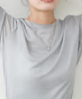 NICE CLAUP / OLIVE des OLIVE OUTLET(ナイスクラップ  / オリーブ デ オリーブ アウトレット) 【natural couture】ラメシアーシンプルロンＴ