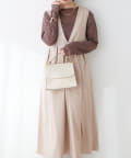 NICE CLAUP / OLIVE des OLIVE OUTLET(ナイスクラップ  / オリーブ デ オリーブ アウトレット) 【natural couture】ツイルクロスBIGチェックフロッキーワンピース