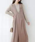 NICE CLAUP / OLIVE des OLIVE OUTLET(ナイスクラップ  / オリーブ デ オリーブ アウトレット) 【natural couture】ツイルクロスBIGチェックフロッキーワンピース