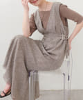NICE CLAUP / OLIVE des OLIVE OUTLET(ナイスクラップ  / オリーブ デ オリーブ アウトレット) 【natural couture】サイドベルトデザインジャンスカ