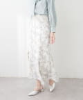 NICE CLAUP / OLIVE des OLIVE OUTLET(ナイスクラップ  / オリーブ デ オリーブ アウトレット) 【natural couture】花柄カットジャガードマーメイドスカート
