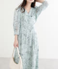 NICE CLAUP / OLIVE des OLIVE OUTLET(ナイスクラップ  / オリーブ デ オリーブ アウトレット) 【natural couture】線画ジャガードワンピース