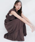natural couture(ナチュラルクチュール) 【SNSでバズり中】フリルカシュクールワンピース