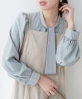 NICE CLAUP / OLIVE des OLIVE OUTLET(ナイスクラップ  / オリーブ デ オリーブ アウトレット) 【natural couture】マルチＷＡＹボウタイ配色ブラウス