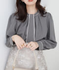 NICE CLAUP / OLIVE des OLIVE OUTLET(ナイスクラップ  / オリーブ デ オリーブ アウトレット) 【natural couture】マルチＷＡＹボウタイ配色ブラウス