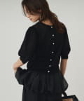 LOUNGEDRESS(ラウンジドレス) 【一部店舗・オンライン限定カラー】シアー半袖2WAYニットカーデ