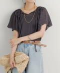 un dix cors(アンディコール) 《綿100％・ふんわりと女性らしい》パンチングレースブラウス