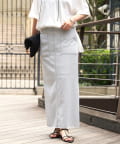 un dix cors(アンディコール) 《セットアップ可能・大人のこなれカジュアルに》ラメ裏毛ナロースカート