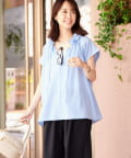 un dix cors(アンディコール) 《全方向大人フェミニン見え◎》フィブリルサテンフリルブラウス
