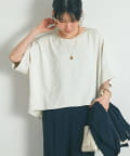 un dix cors(アンディコール) 《接触冷感・速乾・セットアップ可》ハイストレッチカルゼワッシャーコクーンブラウス