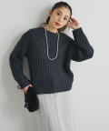 un dix cors(アンディコール) 《ふわふわな着心地》ボールドへアリーヤーンニット
