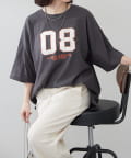 NICE CLAUP / OLIVE des OLIVE OUTLET(ナイスクラップ  / オリーブ デ オリーブ アウトレット) 【RMAF】NUNIFE/アップリケサテンロゴBIGT