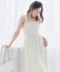 OLIVE des OLIVE(オリーブ デ オリーブ) 【S/Mサイズ展開】シャーリングフリルキャミワンピ