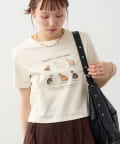 w closet(ダブルクローゼット) 【3色展開】猫アソートプリントTee
