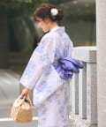 La boutique BonBon(ラブティックボンボン) 【mikiセレクト】夕涼みの柴陽花/浴衣と帯2点セット