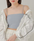 OUTLET(アウトレット) 【Chico】カップ付ベアラメチューブトップ