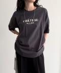 FREDY & GLOSTER(フレディ アンド グロスター) シルケット袖口 ロール5分袖ロゴTシャツ