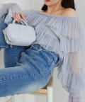 NICE CLAUP / OLIVE des OLIVE OUTLET(ナイスクラップ  / オリーブ デ オリーブ アウトレット) 【one after another】2WAYチュールトップス