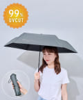 3COINS(スリーコインズ) 晴雨兼用折傘シンプルロゴ