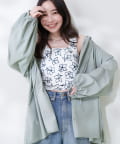 natural couture(ナチュラルクチュール) 【WEB限定】フード付きラッシュガードシャツ