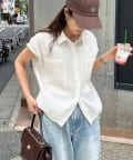 FREDY & GLOSTER(フレディ アンド グロスター) 前開きフレンチタックシャツ