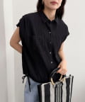 FREDY & GLOSTER(フレディ アンド グロスター) 前開きフレンチタックシャツ