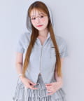 one after another NICE CLAUP(ワンアフターアナザー ナイスクラップ) フード付き半袖パーカー