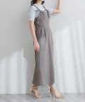 NICE CLAUP / OLIVE des OLIVE OUTLET(ナイスクラップ  / オリーブ デ オリーブ アウトレット) 【natural couture】リボンディティールジャンスカワンピース