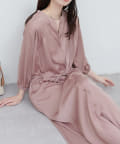 NICE CLAUP / OLIVE des OLIVE OUTLET(ナイスクラップ  / オリーブ デ オリーブ アウトレット) 【natural couture】たっぷりギャザーサテンワンピース