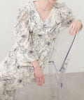 NICE CLAUP / OLIVE des OLIVE OUTLET(ナイスクラップ  / オリーブ デ オリーブ アウトレット) 【natural couture】線画ジャガードワンピース