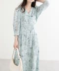 NICE CLAUP / OLIVE des OLIVE OUTLET(ナイスクラップ  / オリーブ デ オリーブ アウトレット) 【natural couture】線画ジャガードワンピース