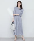 NICE CLAUP / OLIVE des OLIVE OUTLET(ナイスクラップ  / オリーブ デ オリーブ アウトレット) 【natural couture】たっぷりギャザーサテンワンピース
