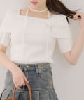 NICE CLAUP / OLIVE des OLIVE OUTLET(ナイスクラップ  / オリーブ デ オリーブ アウトレット) 【RMAF】チョーカー付ケープニット