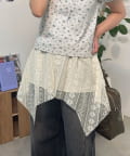 CIAOPANIC(チャオパニック) 【neutral】レースシアーイレヘムレイヤードスカート