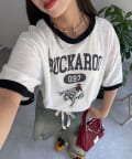 CIAOPANIC(チャオパニック) アソートプリントリンガーTシャツ