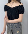 mline(エムライン) [mline]フレンチスリーブ2WAYブラウス