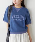 OUTLET(アウトレット) 【CIAOPANIC TYPY UNISEX】ミニ裏毛カレッジロゴ半袖スウェット